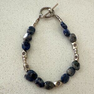 Polished Blue Sodalite Stone Bracelet